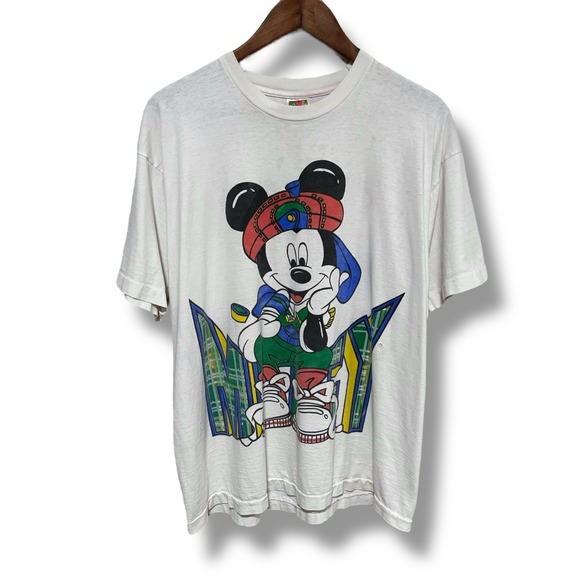 Vintage 90s Single Stitch Mickey‎ Mouse Big Graphic T Shirt Size XL 22.5 x 28 - Picture 1 of 5